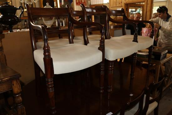 8 mahogany dining chairs 6+2